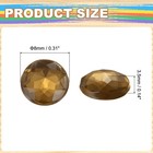 100 Pcs Flat Back Round Acrylic Rhinestones 10mm Ss45 Brown Crystal Diy