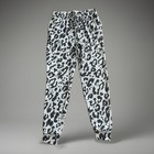 Women   s Size Medium Leopard Print Lounge Sleep Pants - Bluish mint  grey   new 