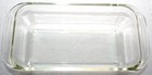 Vintage Pyrex Clear Glass Loaf Pan  213 W tabs 1 5 Quart 8 5  X 4 5  Baking Dish
