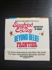 Frontier Casino Las Vegas Siegfried   Roy Full Unstruck 30 Strike Matchbook