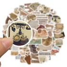 52pc Retro Vintage Stickers Decals For Notebook Suitcase Laptop Luggage Graffiti