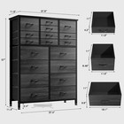 18 Drawer Dresser Tall Dressers For Bedroom Fabric Chest Of Drawers Black