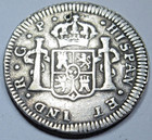 1772 Guatemala Silver 1 2 Reales Antique 1700 s Spanish Colonial Pirate Coin