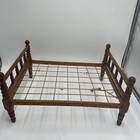 Original Antique Salesman Sample  Doll Wooden Frame With Rope Bed Oak 1800   s
