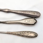 Antique Victorian Sterling Silver Button Hook Lot Buttonhook Sewing Tool
