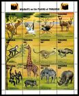 Tanzania 1993 - Wildlife On The Plains - Sheet Of 12 Stamps - Scott 1001m - Mnh