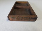 Philadelphia Cream Cheese Wooden Store Display Tray  Brown Advertising Vintage
