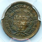 1853-o Half Dime  Pcgs Ms62 Arrows  Spectacular Multi-color Toning  Free Ship 