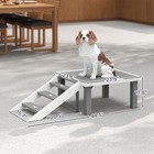 Pawhut Wooden Dog Training Platform  Pet Training Place Board  Gray