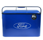 Free Shipping    - Cooler Metal Ford Blue white Vintage