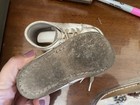 Vintage Old  Very Used Shoes Stride Rite Baby Shoes White Size 4