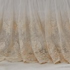Boho Bohemian Girl Baby Nursery Lace Crib Bed Skirt Dust Ruffle - Solid Color