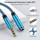 6ft Headphone Extension Cable 3 5mm Male To Female Stereo Audio Cord For Headset