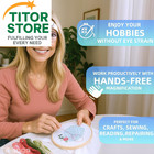 Rechargeable Lighted Headband Magnifier     Hands-free Magnifying Tool White 