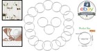 Macrame Hoop Rings 2 In Silver 20 Pcs Metal Dream Catcher Craft Hoops