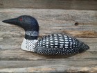 Vtg 1978 Wood Hand Carved Loon 15   9  Signed Dave Hutchins Mn Cabin Decor Hang