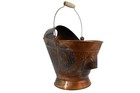 Decorative Coal Hod Bucket  Distressed Brass Finish - Distressed Copper