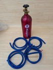 Kegco Red Co2 6ib Tank Cylinder Empty W  4 X Blue Air Line Kegerator Draft Beer