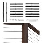 20pack Black Cable Railing Lag Screws For Wood Post - Swage Fittings  Heavy Duty