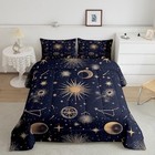  Stars Print Comforter Set For Girls Boys Kids Size Bohemia Twin Medium Blue