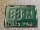 Rare 1939 Maine 2 Digit Municipal License Plate All Original Paint Hard To Find