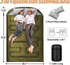 Portable Double Sleeping Bag For 2 Person With 2 Pillows sleeping Bag Waterproof