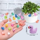 200pcs Tiny Ducks 10 Colors Little Duck Figures Mini Resin Ducks Plastic Small