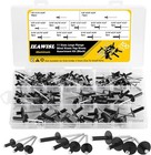 Pop Rivets Assortment Kit  250pcs Large Flange Aluminum Rivets  11 Sae Sizes Fla
