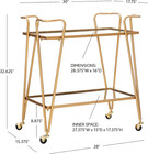 Gina Mid-century Bar Cart  Gold