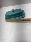 Fiesta Covered Butter Dish Durable Ceramic  Lead-free  Turquoise Euc