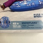 Yukon Charlies Snowflake Snow Tube 48  1 Rider Pvc With Handles Winter Fun Blue