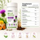 Uvola Milk Thistle Supplement  80  Silymarin Liver Support Formula  90 Capsules