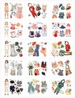 New 5 Paper Dolls Uncut Vintage 40s 50s Repro 15 Pages Kid Toy Hilda Miloche