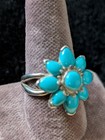 Carolyn Pollack  Sterling Silver Sleeping Beauty Turquoise Ring Size 8 5
