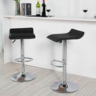 Bar Stools Set Of 2 Pu Leather Adjustable Swivel Counter Height Dining Chair