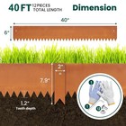 6 h X 40 l X 12 Pcs Corten Steel Landscape Edging Metal Garden Edgings For Yard