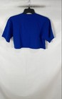 Off-white Women s Blue Ribbed Cropped Sweatshirt Virgil Abloh 2013 Sz M