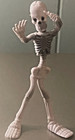 Vintage Bendable Skeleton Figure      Poseable Halloween Toy  Moulded Plastic
