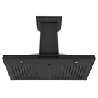 Zline 36  Kitchen Wall Range Hood Black Stainless Steel With Crown Bskbncrn-36