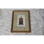 Guardian Angel Mixed Media Framed Wall Art Gold Tone Signed By Katherine Moser