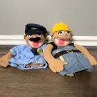 Melissa   Doug Puppets Set Pretend Play Police Officer   Construction Worker