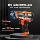 Air Impact Wrench 1 2  Square Drive 1400ft-lb Nut-busting Torque 90-120psi