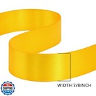 Gtybova 7 8 Inch X 100 Yards Double Face Yellow Satin Ribbon 100  Polyester M