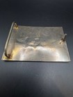 Vintage Mexican Abalone Shell Mosaic Belt Buckle Hecho En Mexico Silver Tone