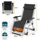 Naizea  Zero Gravity Chair Folding Reclining Chaise With Pillow mat arm Cushion