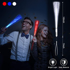 36 Pack Red Blue White Glow Sticks Light Up Fiber Optic Stick Glow Wands Bulk Wi