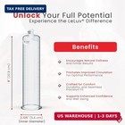 Leluv Penis Vacuum Pump Cylinder - 2 125  X 9  Seamless Untapered Clear Acrylic