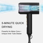 Professional Ionic Hair Dryer  Powerful 1800w Fast Drying Low Noise Blow Dryer