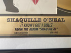 Framed Shaquille O neal Shaq I Know I Got Skillz Gold Vinyl Limited  1993