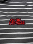 Ole Miss Rebels Shirt Mens Medium Gray Stripe Ncaa College Football Nike Dri Fit